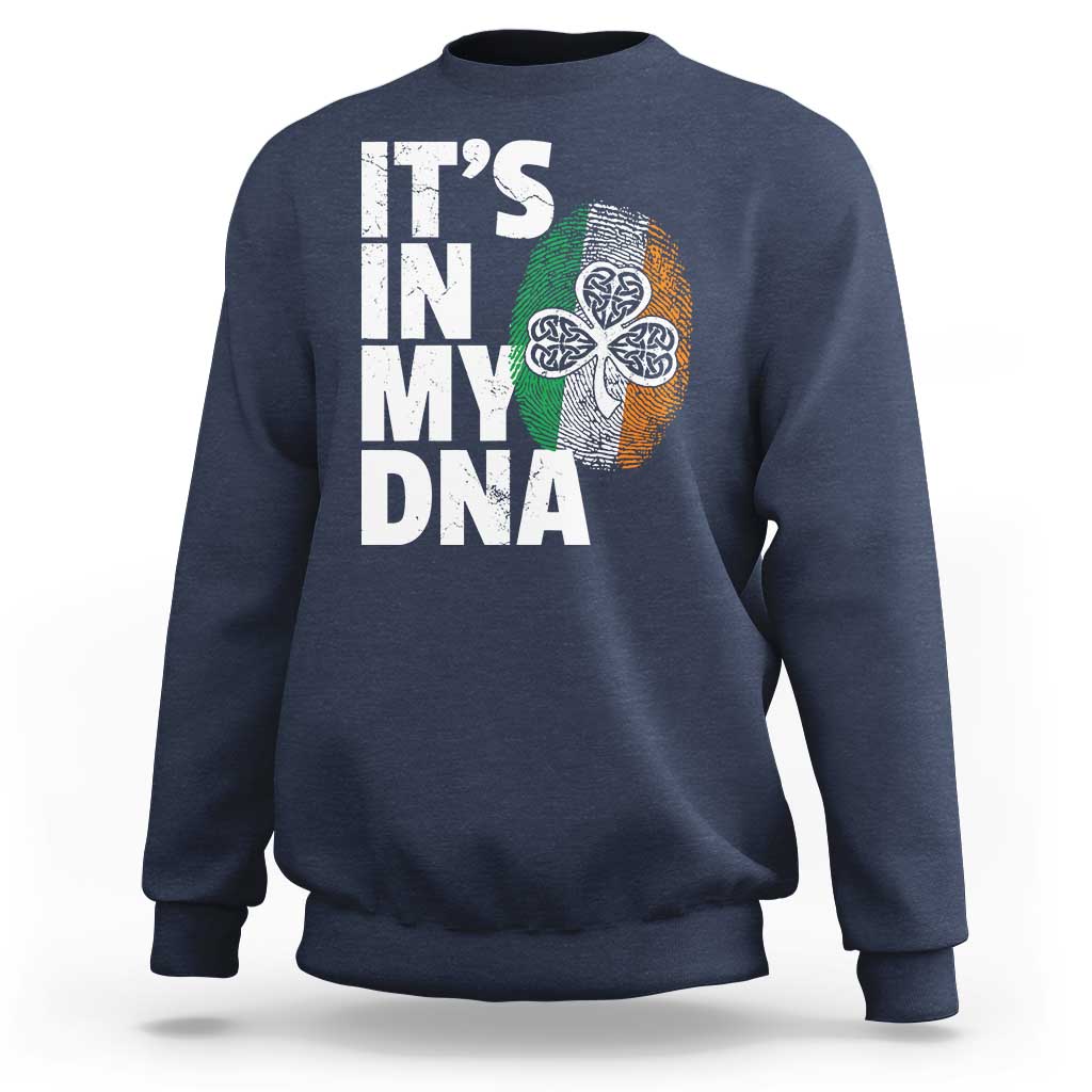 Funny Irish It's In My DNA Sweatshirt Ireland Fingerprint Flag