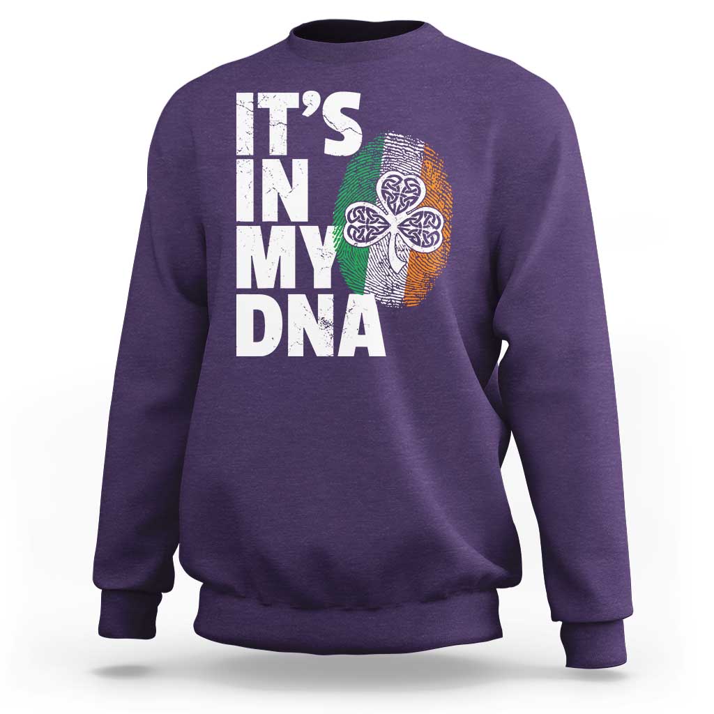 Funny Irish It's In My DNA Sweatshirt Ireland Fingerprint Flag