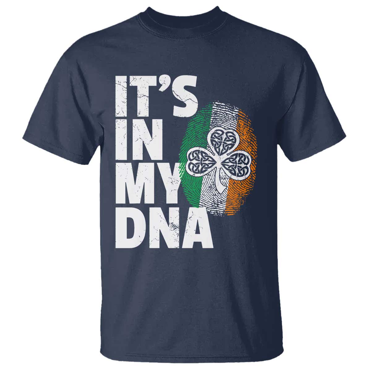 Funny Irish It's In My DNA T Shirt Ireland Fingerprint Flag