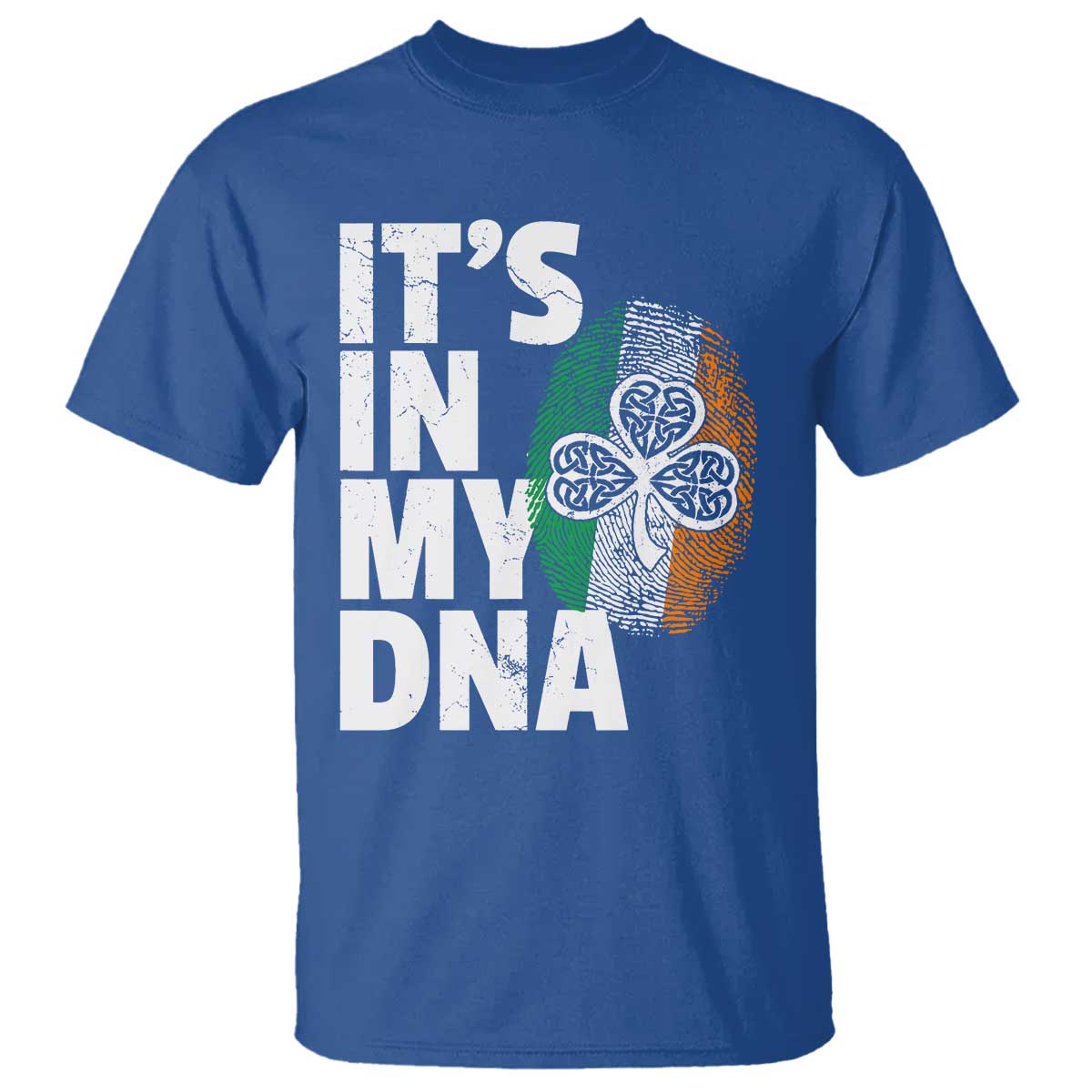 Funny Irish It's In My DNA T Shirt Ireland Fingerprint Flag