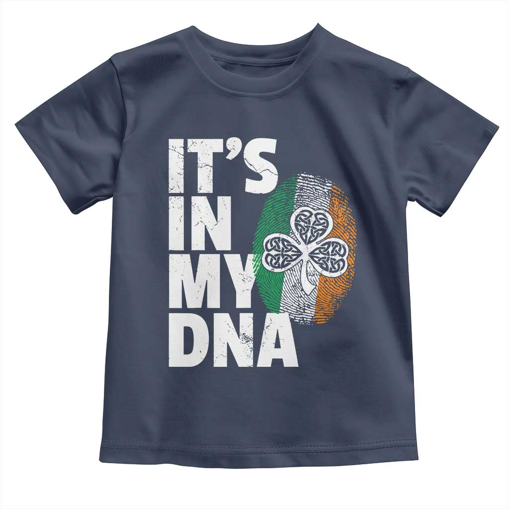 Funny Irish It's In My DNA Toddler T Shirt Ireland Fingerprint Flag