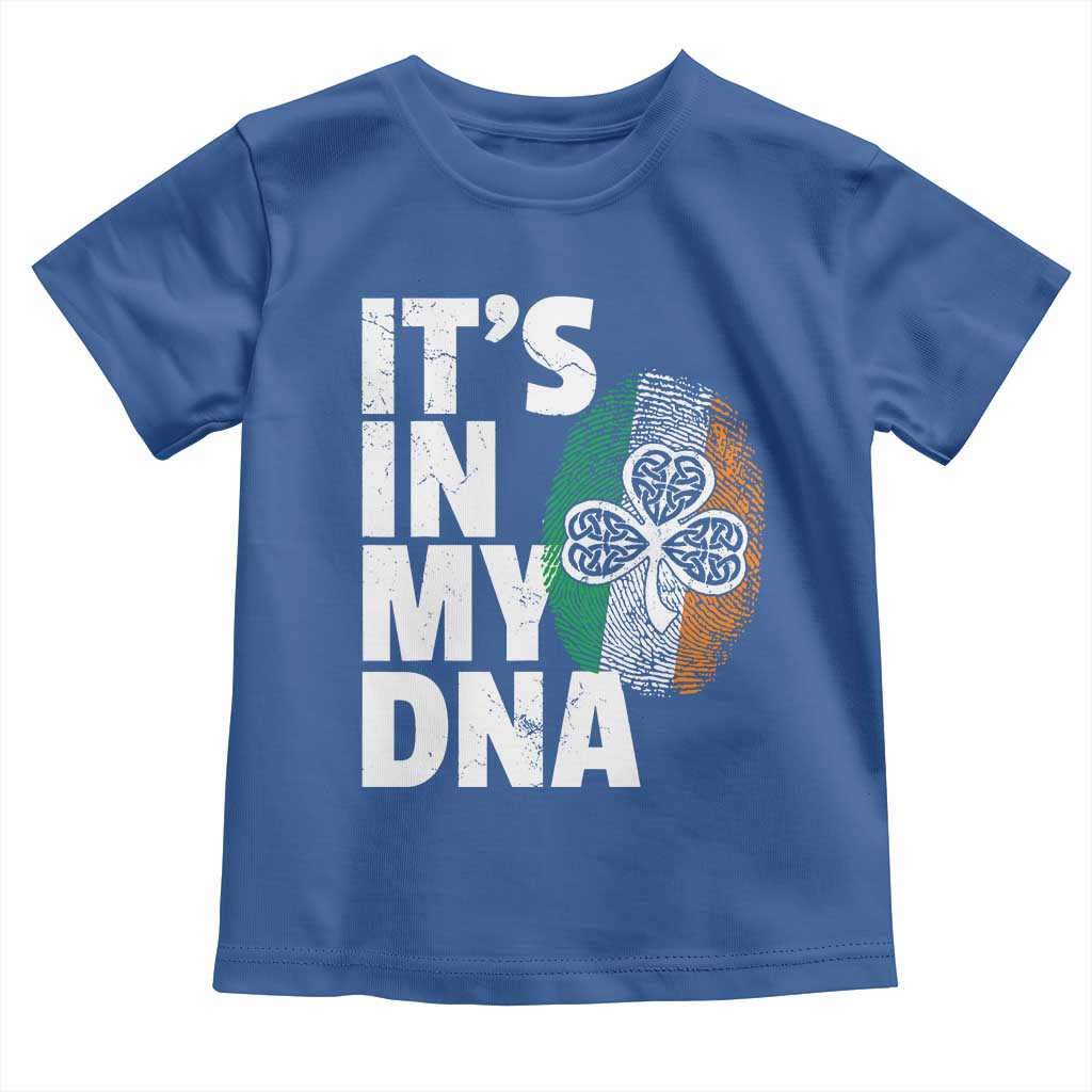 Funny Irish It's In My DNA Toddler T Shirt Ireland Fingerprint Flag
