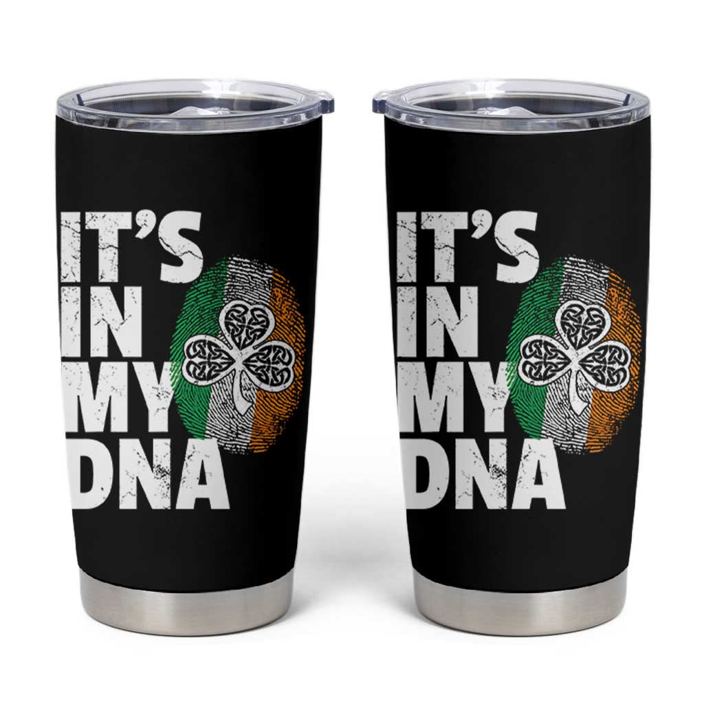 Funny Irish It's In My DNA Tumbler Cup Ireland Fingerprint Flag