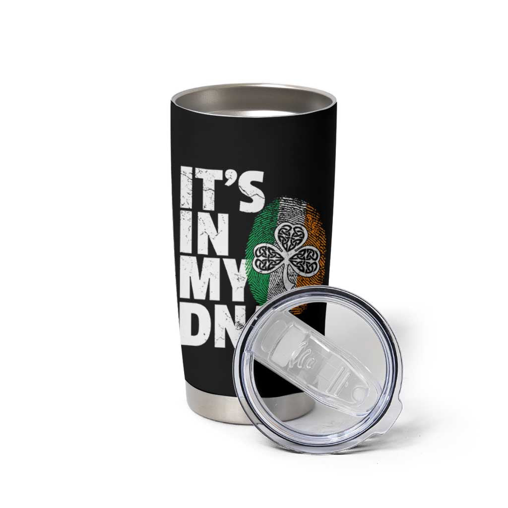 Funny Irish It's In My DNA Tumbler Cup Ireland Fingerprint Flag
