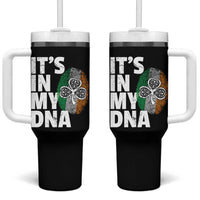Funny Irish It's In My DNA Tumbler With Handle Ireland Fingerprint Flag