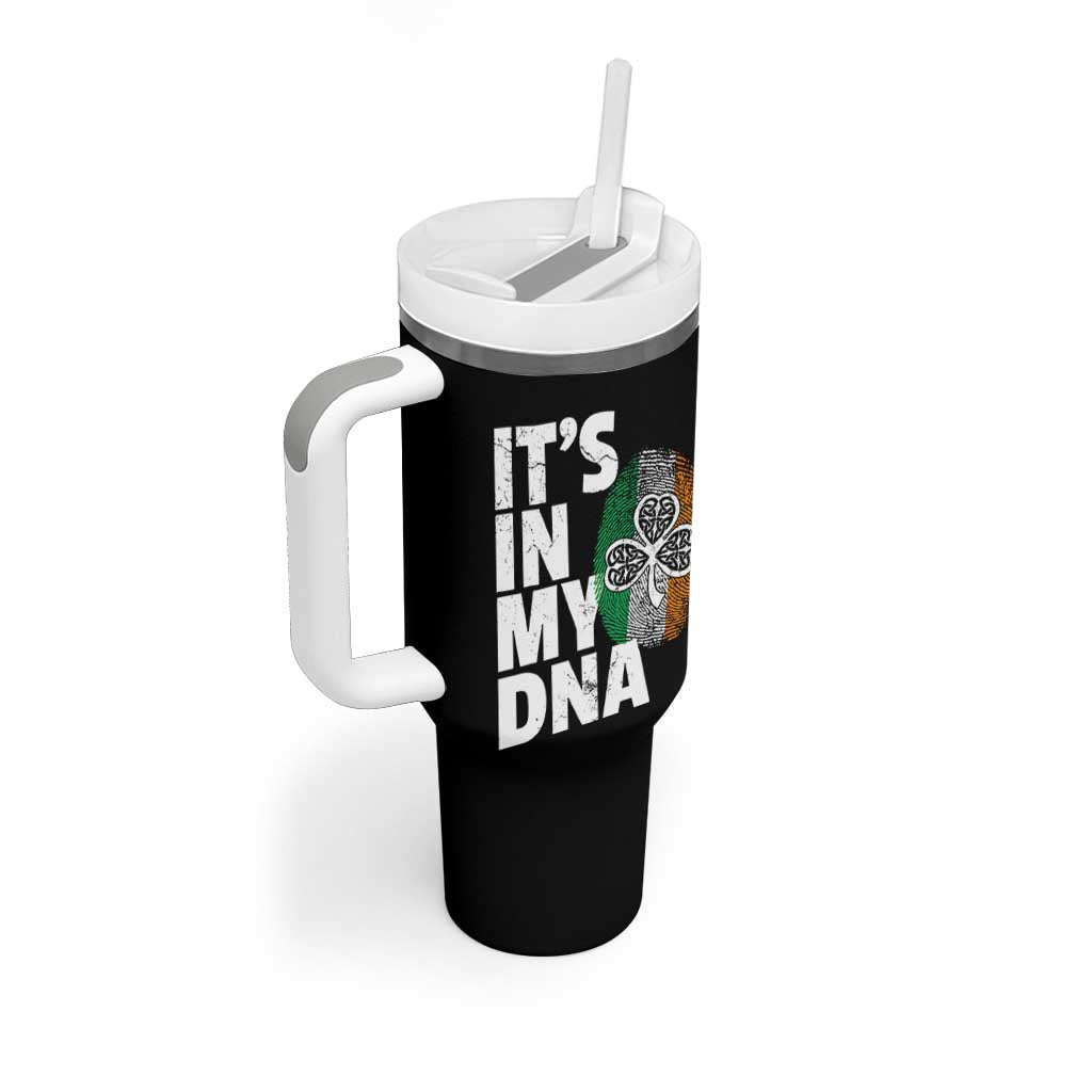 Funny Irish It's In My DNA Tumbler With Handle Ireland Fingerprint Flag