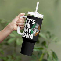 Funny Irish It's In My DNA Tumbler With Handle Ireland Fingerprint Flag