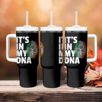 Funny Irish It's In My DNA Tumbler With Handle Ireland Fingerprint Flag