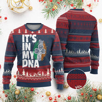 Funny Irish It's In My DNA Knitted Sweatshirt Ireland Fingerprint Flag - Wonder Print Shop