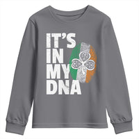 Funny Irish It's In My DNA Youth Sweatshirt Ireland Fingerprint Flag