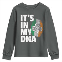 Funny Irish It's In My DNA Youth Sweatshirt Ireland Fingerprint Flag