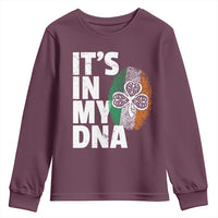Funny Irish It's In My DNA Youth Sweatshirt Ireland Fingerprint Flag