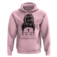 Ash Wednesday Messy Bun Ashes Cross Christian Religious Hoodie