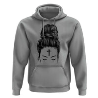 Ash Wednesday Messy Bun Ashes Cross Christian Religious Hoodie
