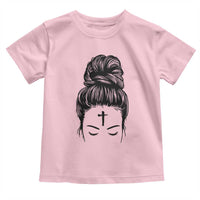 Ash Wednesday Messy Bun Ashes Cross Christian Religious Toddler T Shirt
