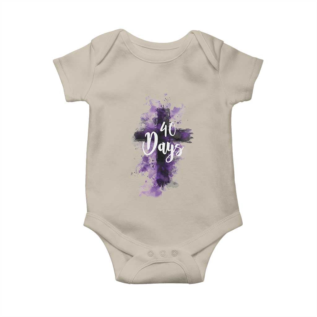 40 Days Christian Religious Baby Onesie Ash Wednesday Ashes Cross