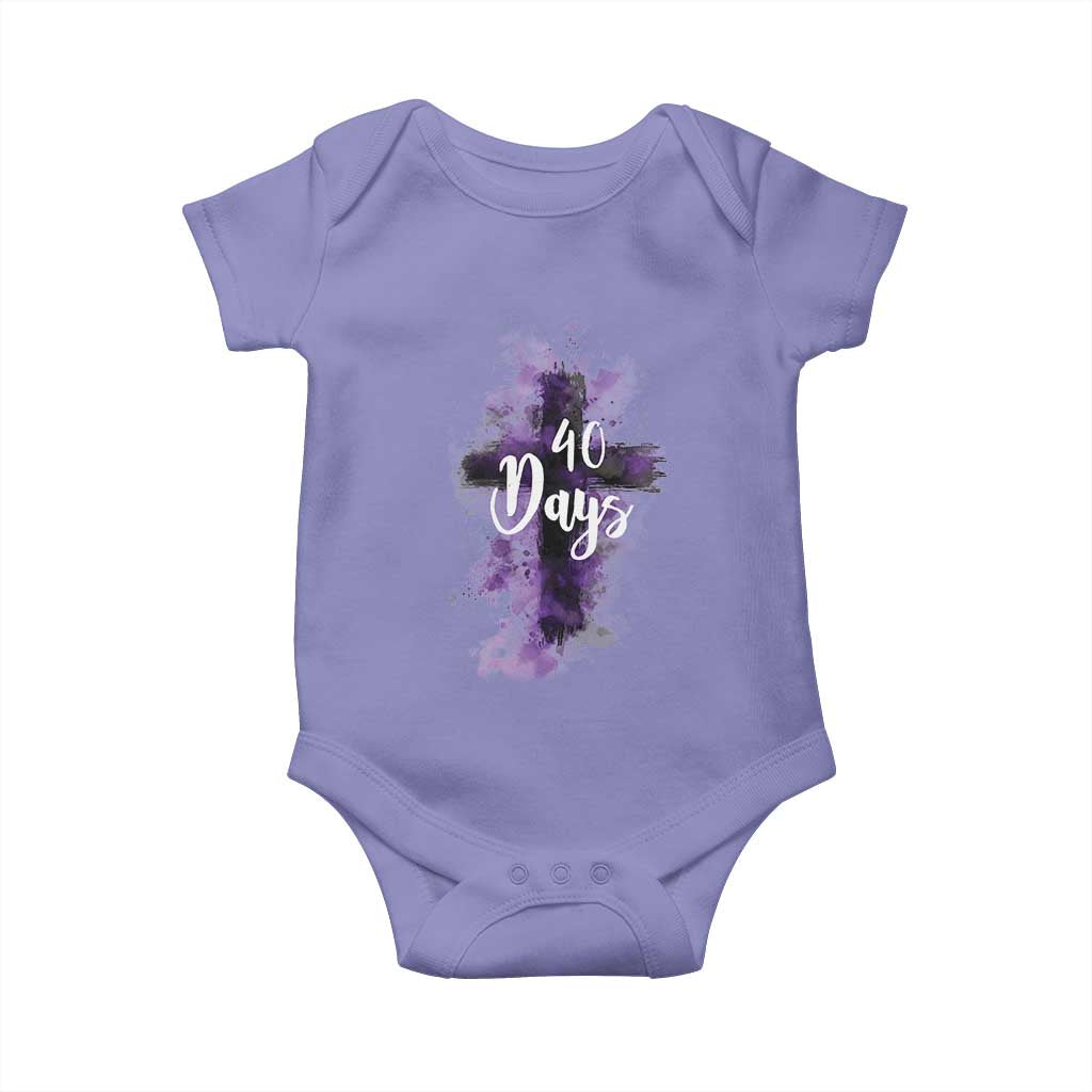 40 Days Christian Religious Baby Onesie Ash Wednesday Ashes Cross
