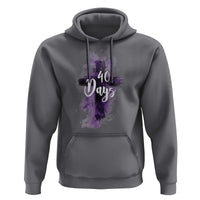40 Days Christian Religious Hoodie Ash Wednesday Ashes Cross