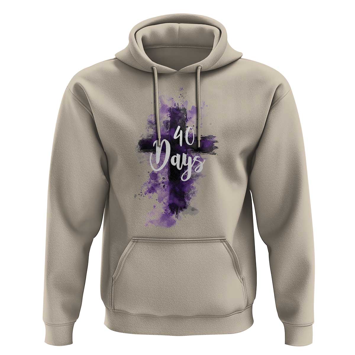 40 Days Christian Religious Hoodie Ash Wednesday Ashes Cross