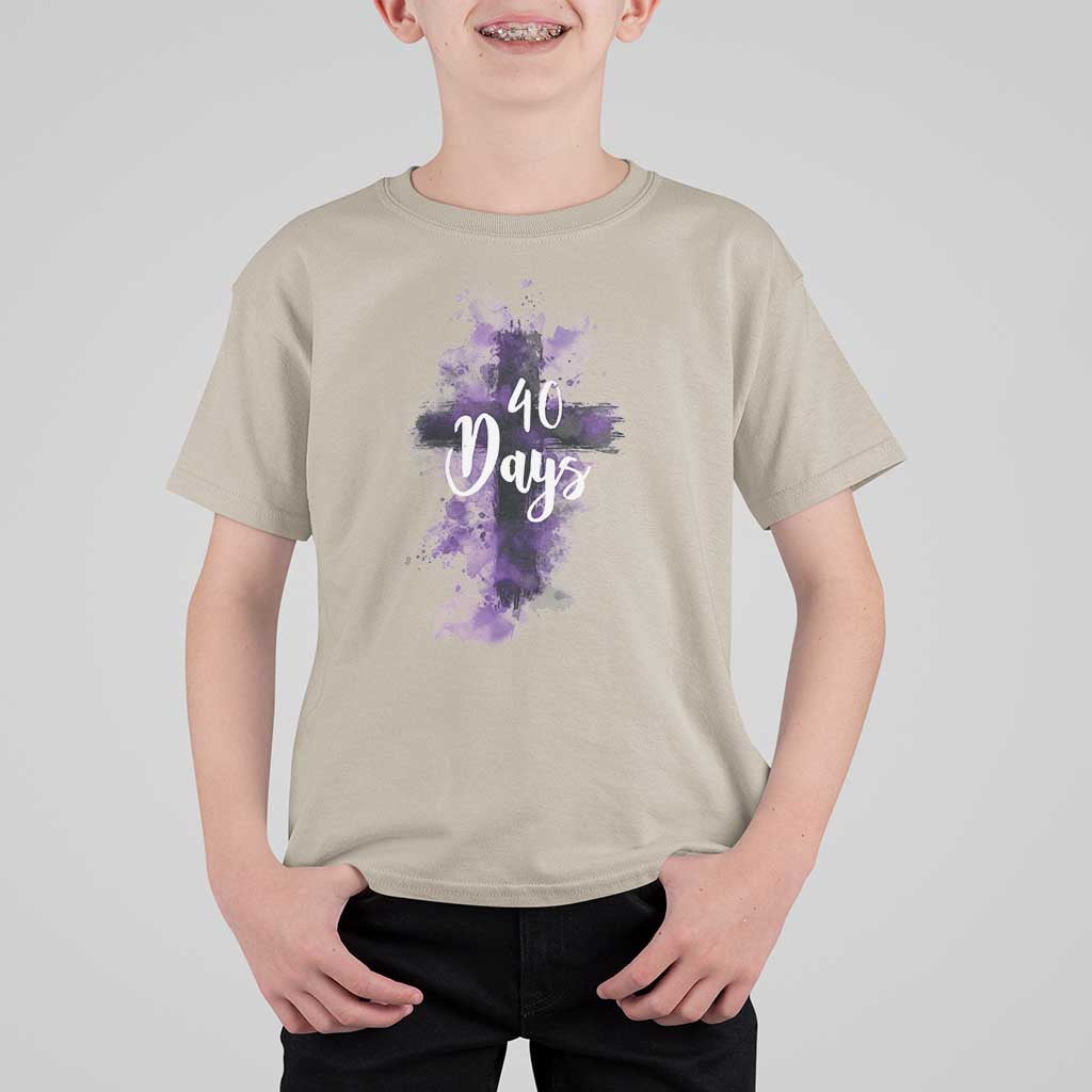 40 Days Christian Religious T Shirt For Kid Ash Wednesday Ashes Cross
