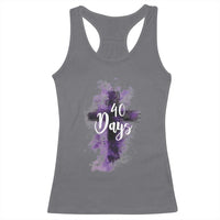 40 Days Christian Religious Racerback Tank Top Ash Wednesday Ashes Cross