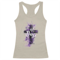 40 Days Christian Religious Racerback Tank Top Ash Wednesday Ashes Cross