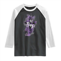 40 Days Christian Religious Raglan Shirt Ash Wednesday Ashes Cross