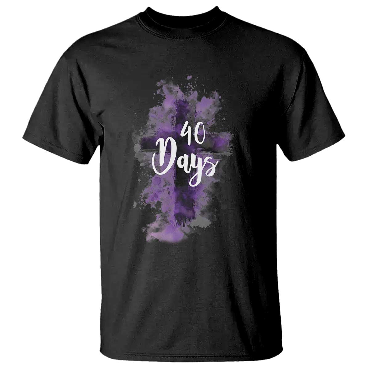 40 Days Christian Religious T Shirt Ash Wednesday Ashes Cross