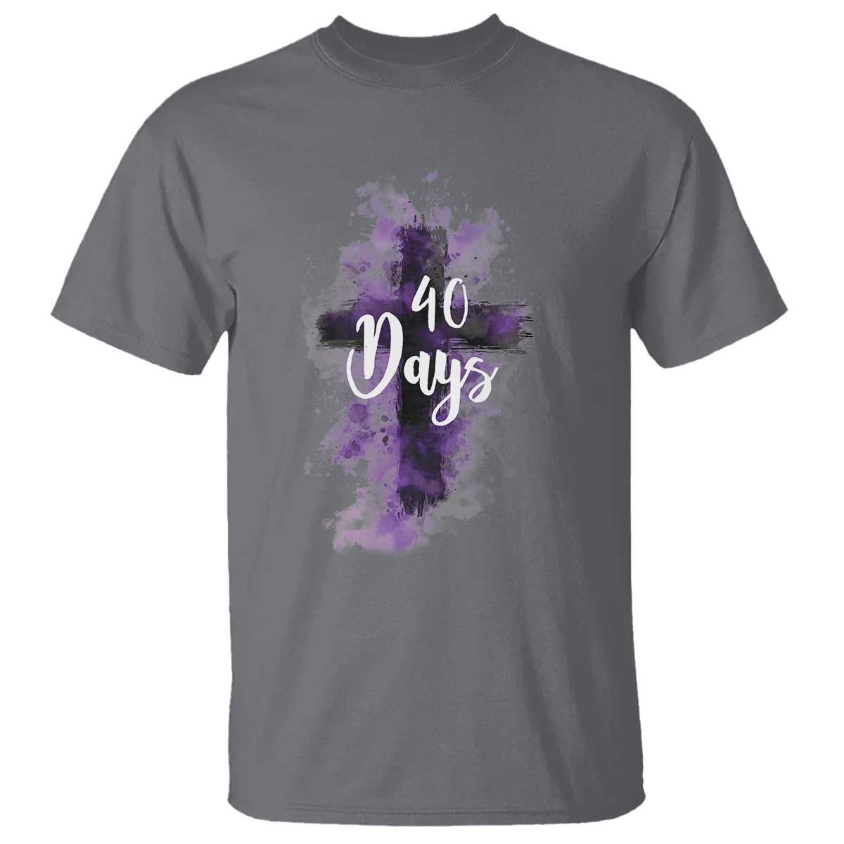 40 Days Christian Religious T Shirt Ash Wednesday Ashes Cross
