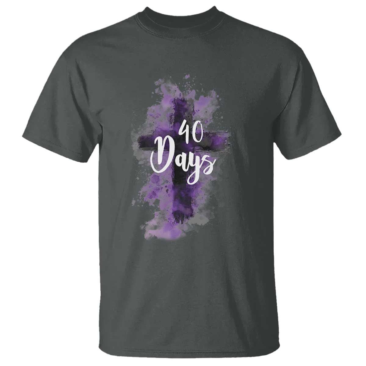 40 Days Christian Religious T Shirt Ash Wednesday Ashes Cross
