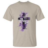 40 Days Christian Religious T Shirt Ash Wednesday Ashes Cross