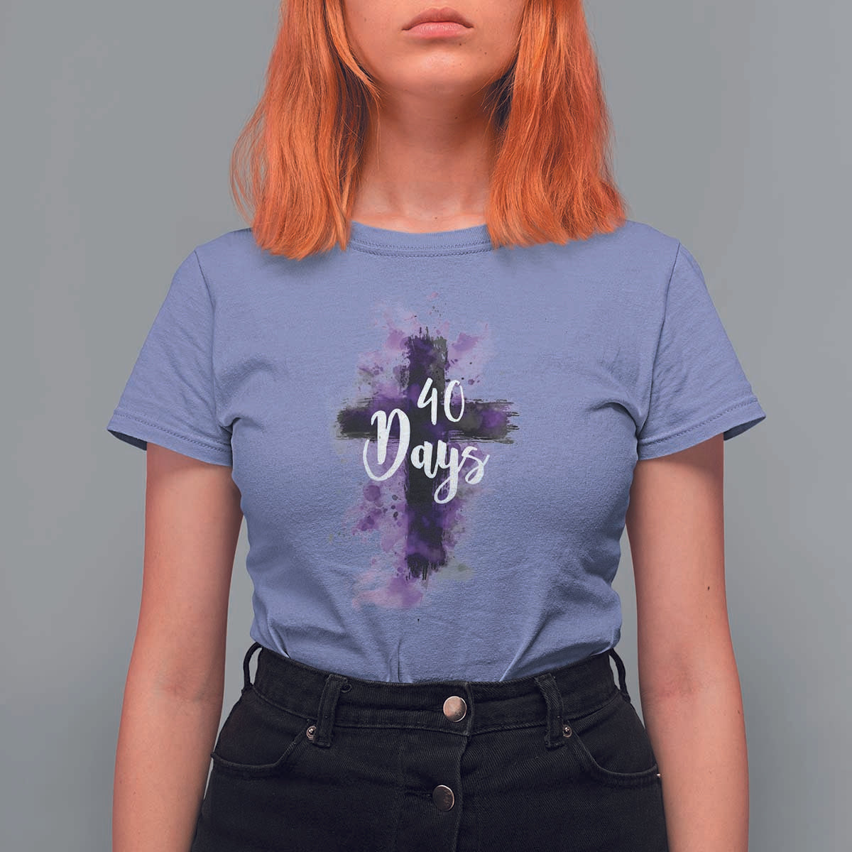 40 Days Christian Religious T Shirt For Women Ash Wednesday Ashes Cross