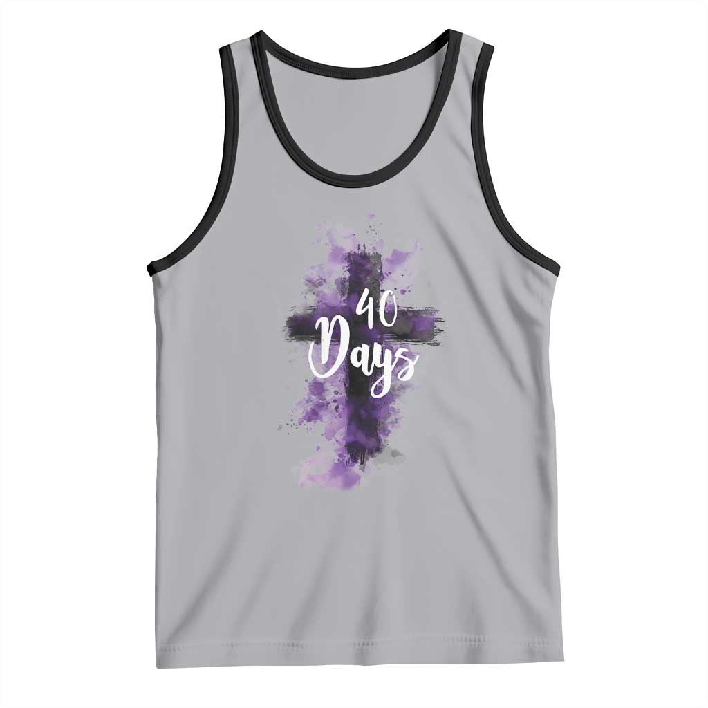 40 Days Christian Religious Tank Top Ash Wednesday Ashes Cross