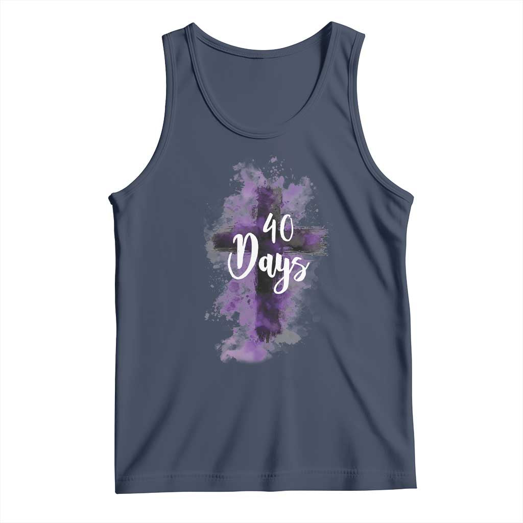40 Days Christian Religious Tank Top Ash Wednesday Ashes Cross