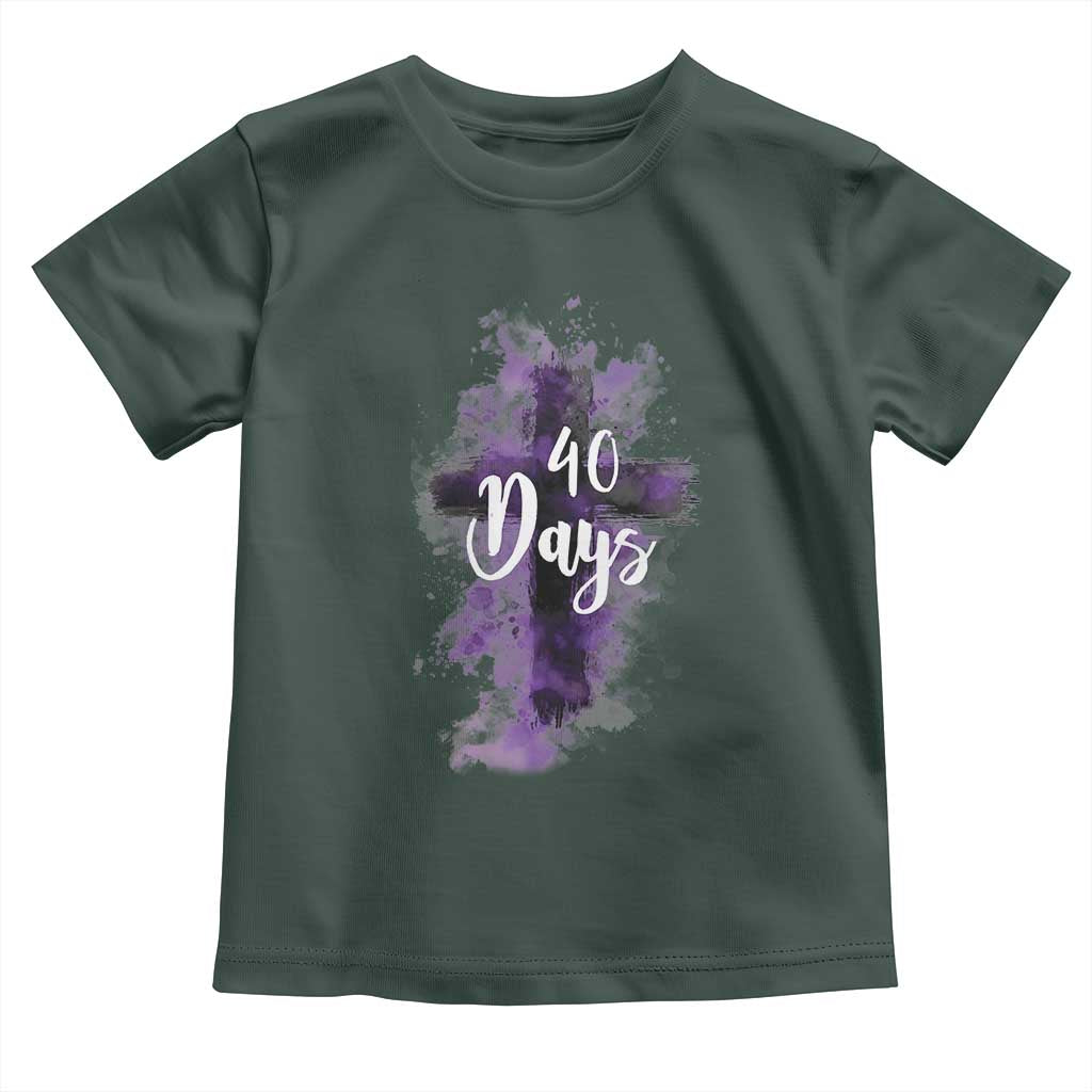 40 Days Christian Religious Toddler T Shirt Ash Wednesday Ashes Cross