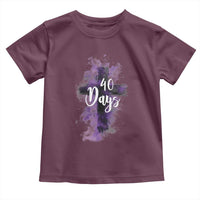 40 Days Christian Religious Toddler T Shirt Ash Wednesday Ashes Cross
