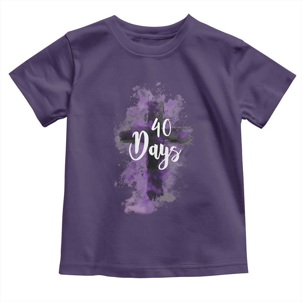 40 Days Christian Religious Toddler T Shirt Ash Wednesday Ashes Cross