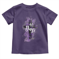 40 Days Christian Religious Toddler T Shirt Ash Wednesday Ashes Cross