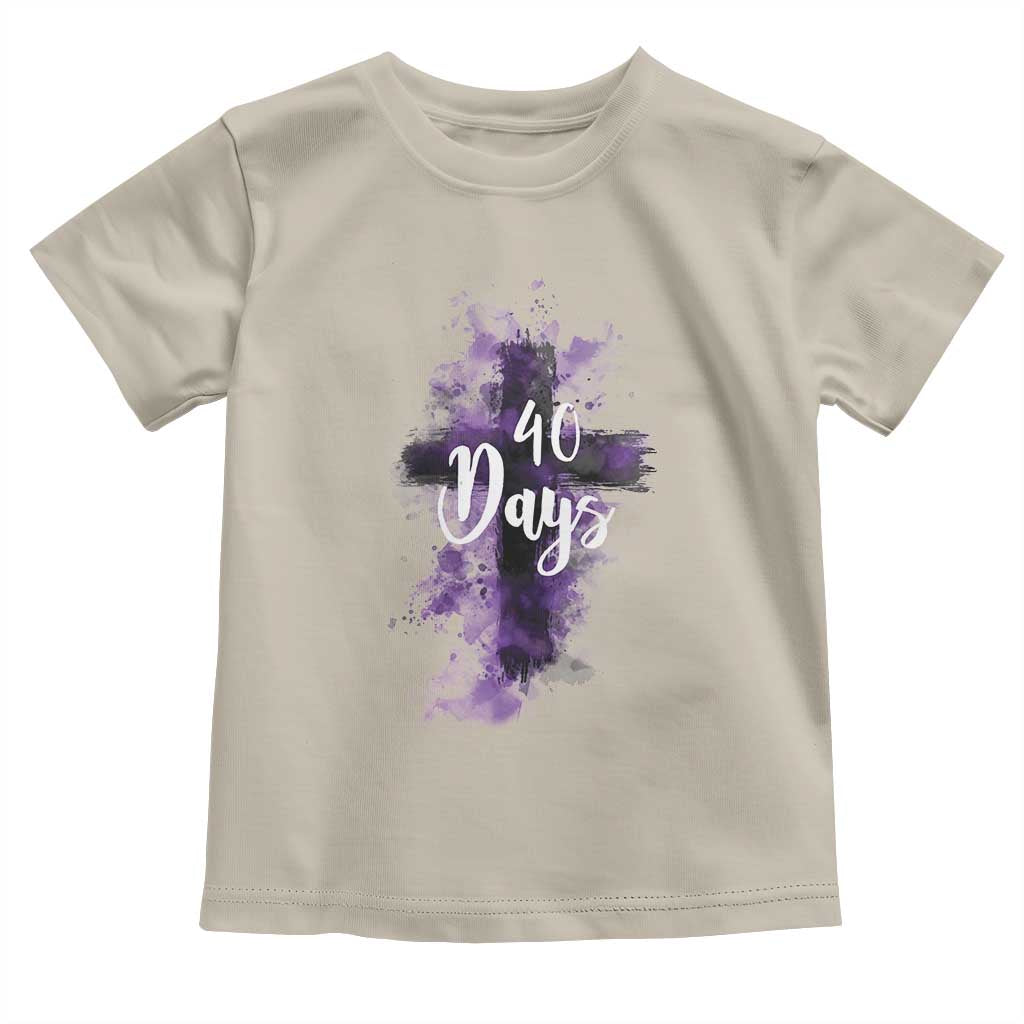 40 Days Christian Religious Toddler T Shirt Ash Wednesday Ashes Cross