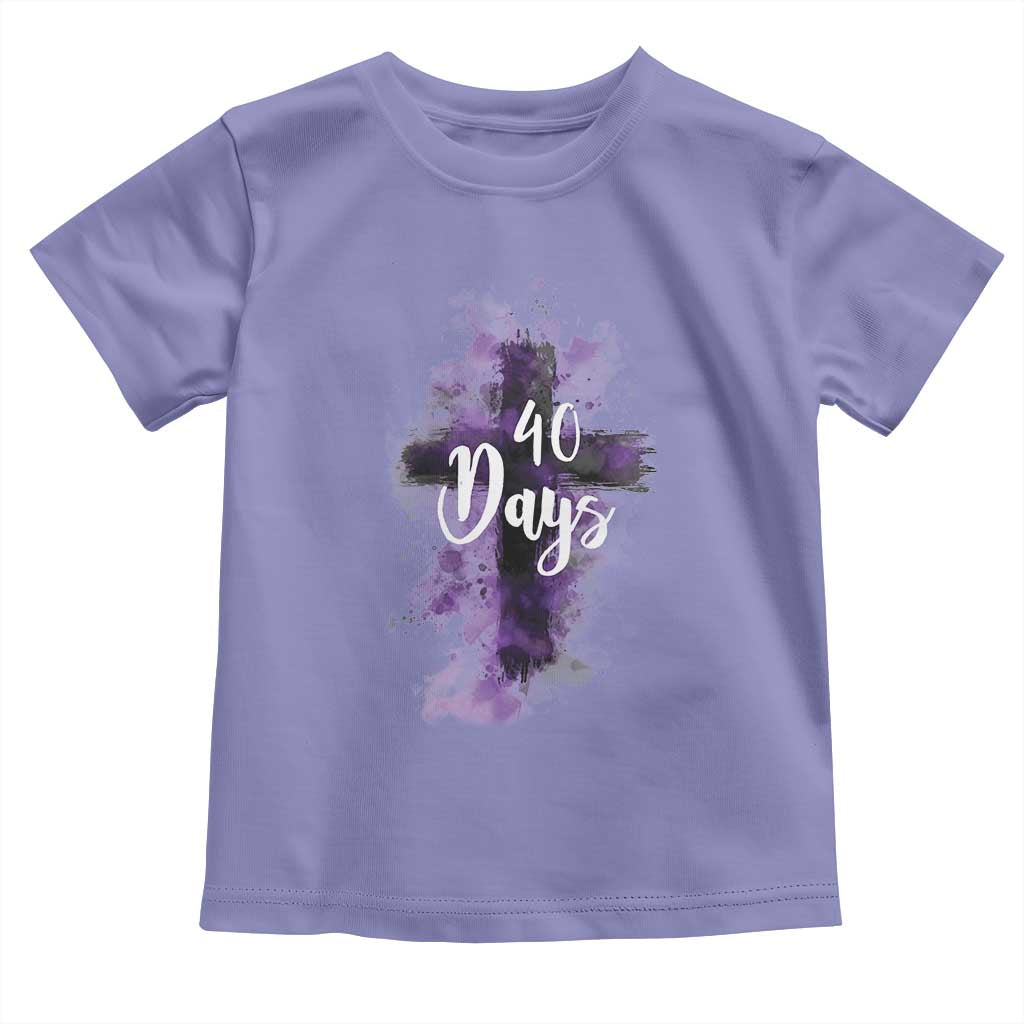 40 Days Christian Religious Toddler T Shirt Ash Wednesday Ashes Cross