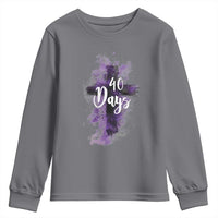 40 Days Christian Religious Youth Sweatshirt Ash Wednesday Ashes Cross