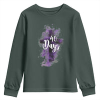 40 Days Christian Religious Youth Sweatshirt Ash Wednesday Ashes Cross