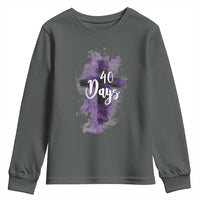 40 Days Christian Religious Youth Sweatshirt Ash Wednesday Ashes Cross