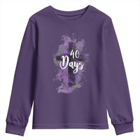 40 Days Christian Religious Youth Sweatshirt Ash Wednesday Ashes Cross
