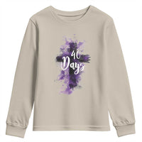 40 Days Christian Religious Youth Sweatshirt Ash Wednesday Ashes Cross