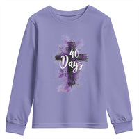 40 Days Christian Religious Youth Sweatshirt Ash Wednesday Ashes Cross