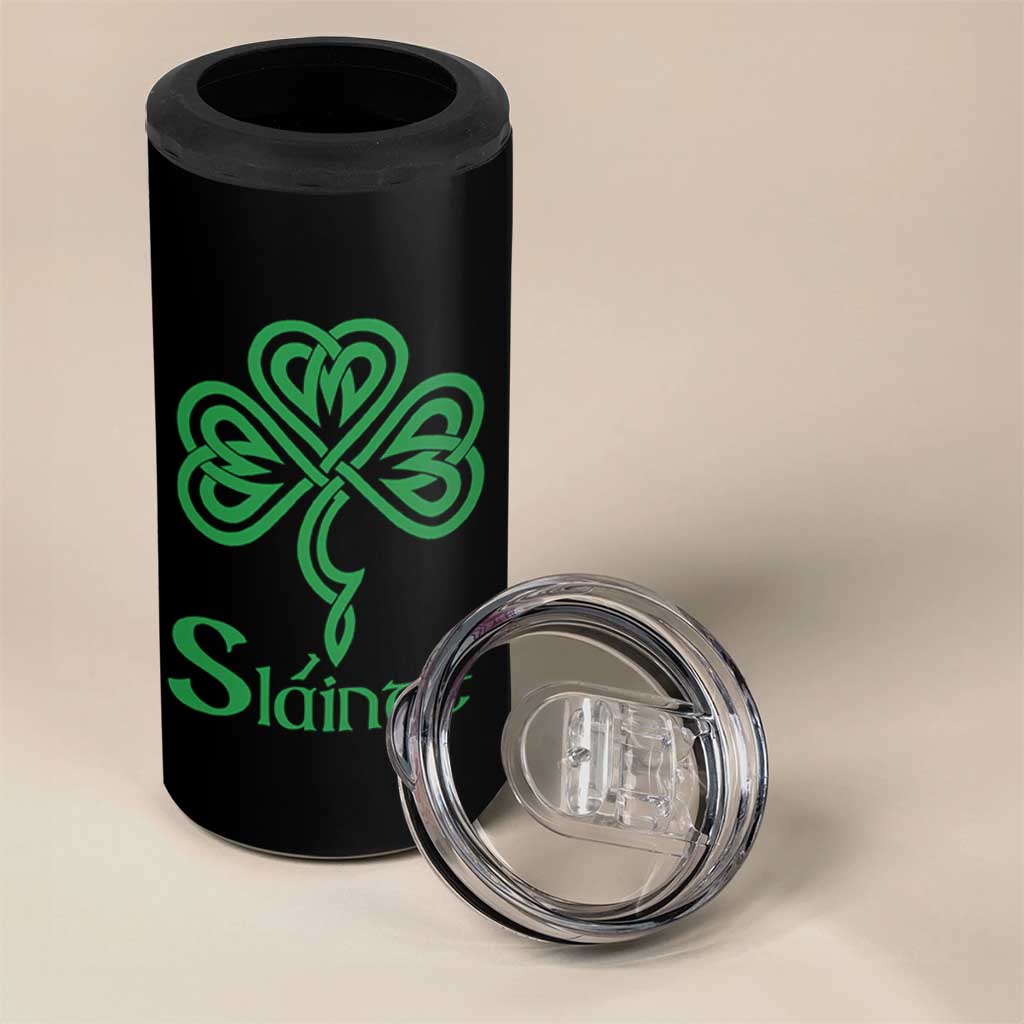 Funny Irish Beer Drinking St Patrick's Day Slainte 4 in 1 Can Cooler Tumbler Celtic Shamrock - Wonder Print Shop