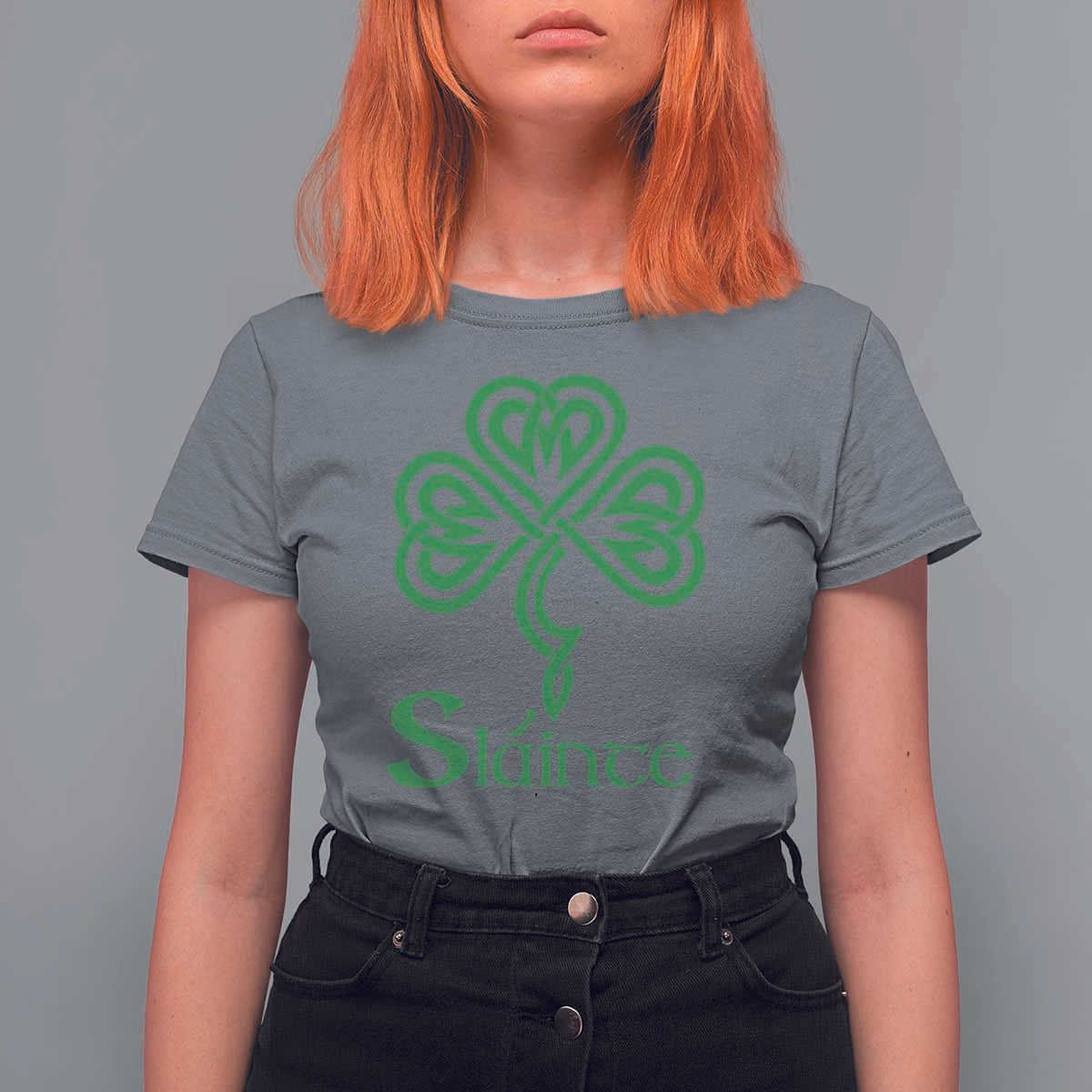 Funny Irish Beer Drinking St Patrick's Day Slainte T Shirt For Women Celtic Shamrock