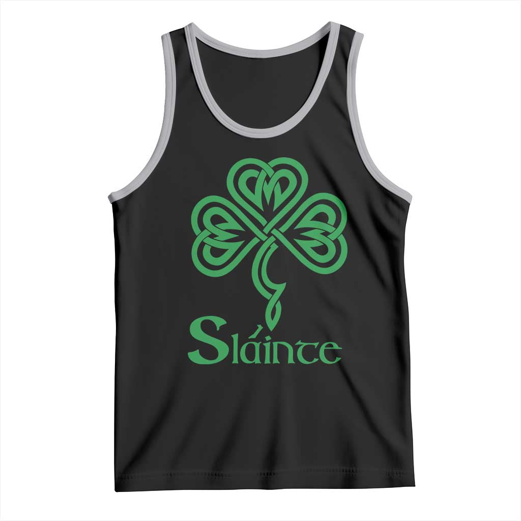 Funny Irish Beer Drinking St Patrick's Day Slainte Tank Top Celtic Shamrock