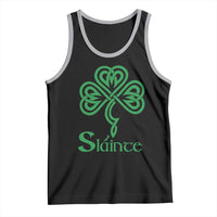 Funny Irish Beer Drinking St Patrick's Day Slainte Tank Top Celtic Shamrock